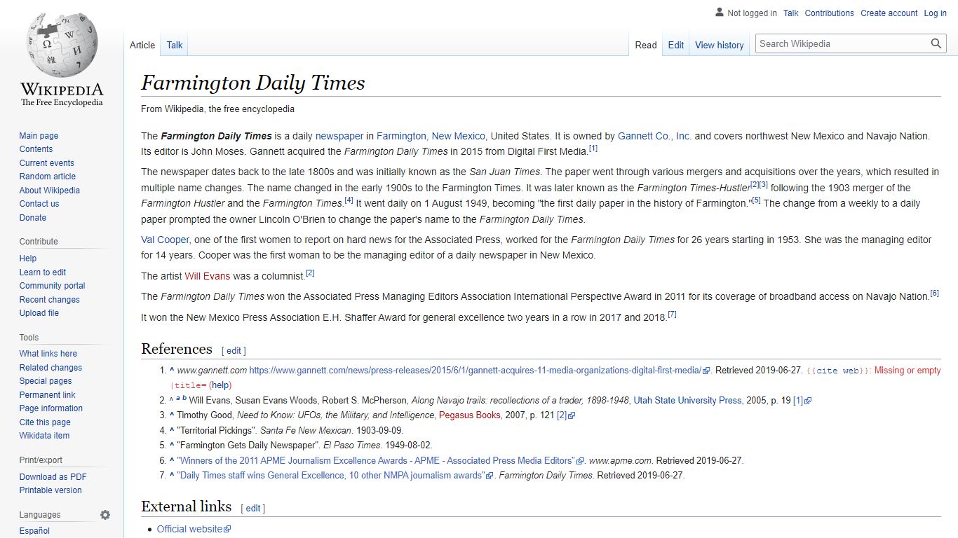 Farmington Daily Times - Wikipedia