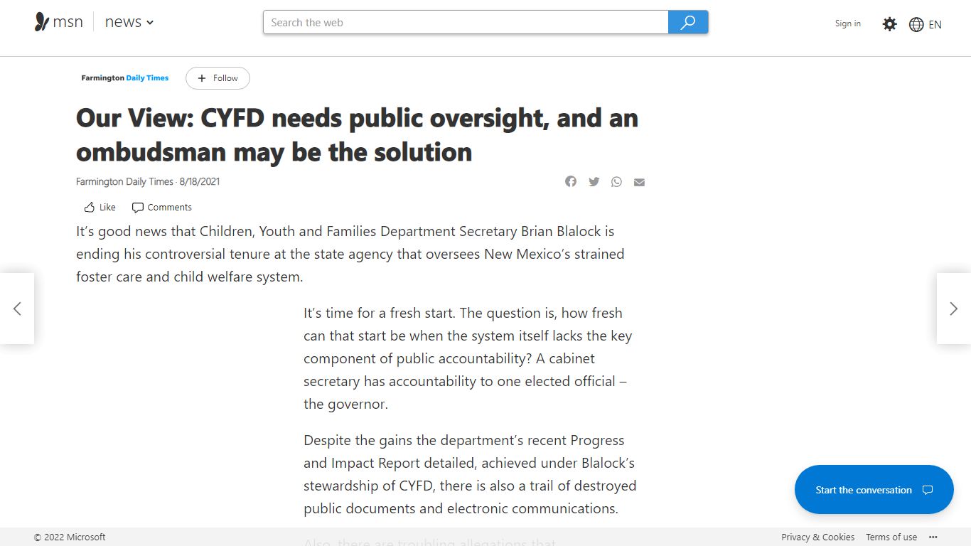 Our View: CYFD needs public oversight, and an ombudsman ...